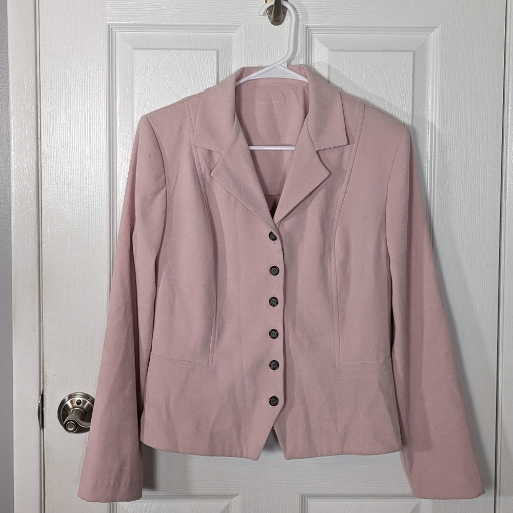 Baby Pink Miss Dorby Button Down Blazer Jacket -One Size (Fits like a M)